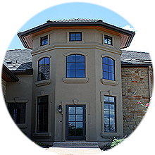Les Tourelles - Barton Creek French chateau custom home by SDB+D with architect Dan Sater, 8,300 square feet new construction with local stone materials